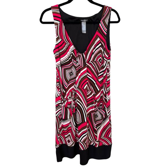 Bisou Bisou Michele Bohbot Abstract Stretch Pockets Dress Size 10 - Picture 2 of 5